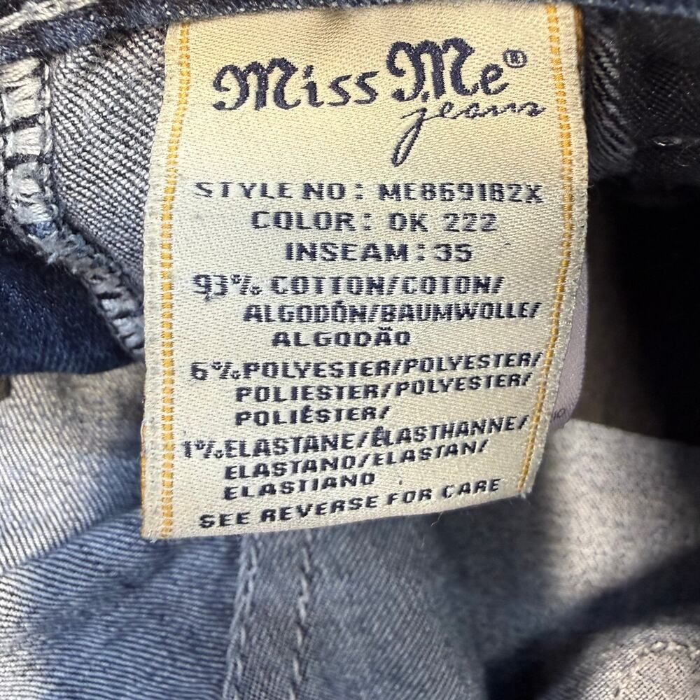 Miss Me Jeans Women's 27x35 (4) Standard Boot Angel Wings Embellished EUC - Picture 8 of 15